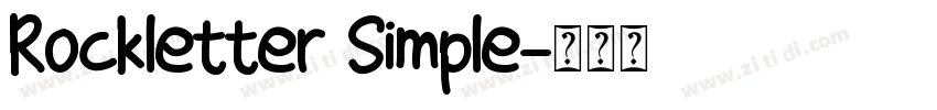 Rockletter Simple字体转换